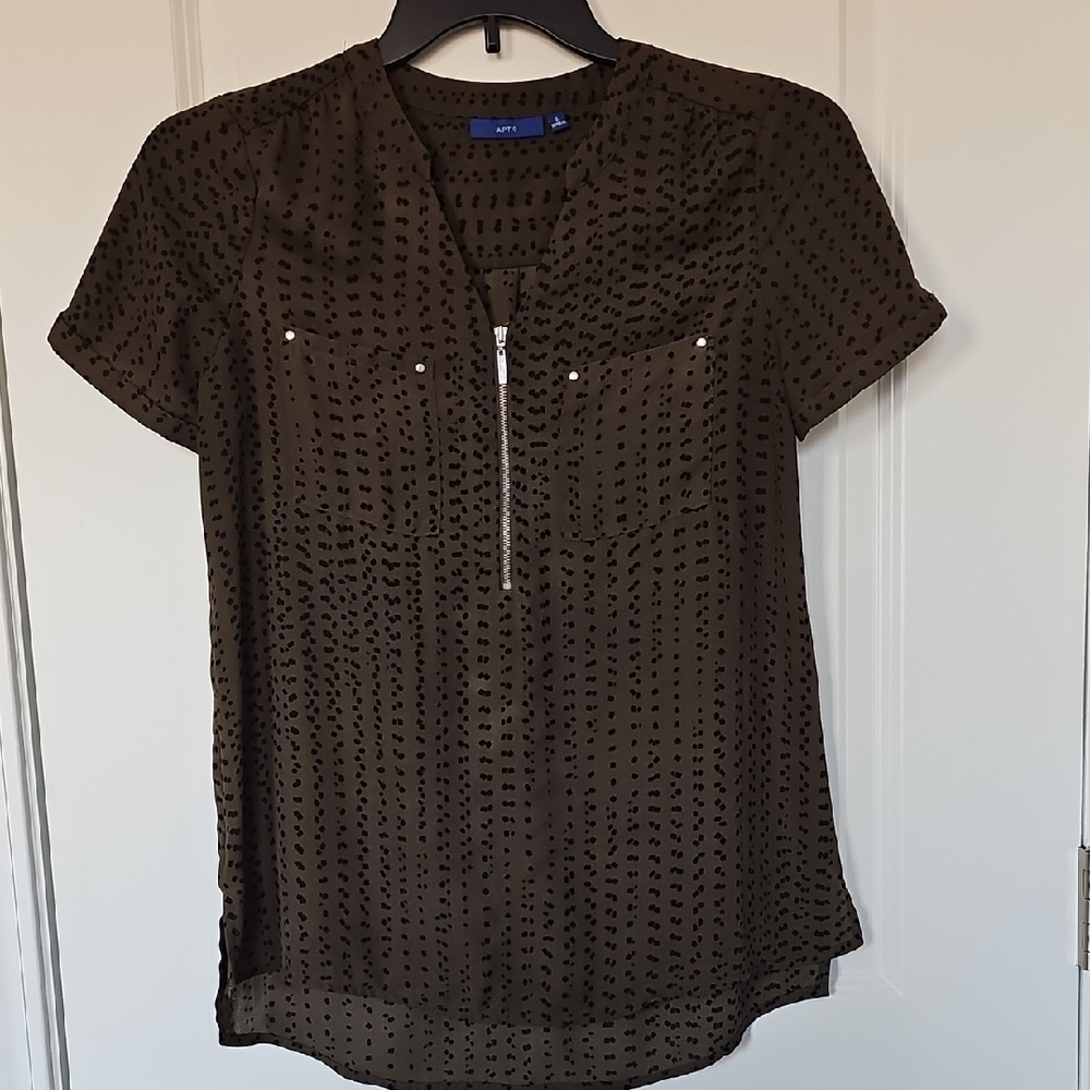 Apt. 9 Women's Brown Patterned Blouse